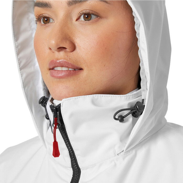 2024 Helly Hansen Womens Crew Hooded Midlayer Sailing Jacket 2.0 34447 - White